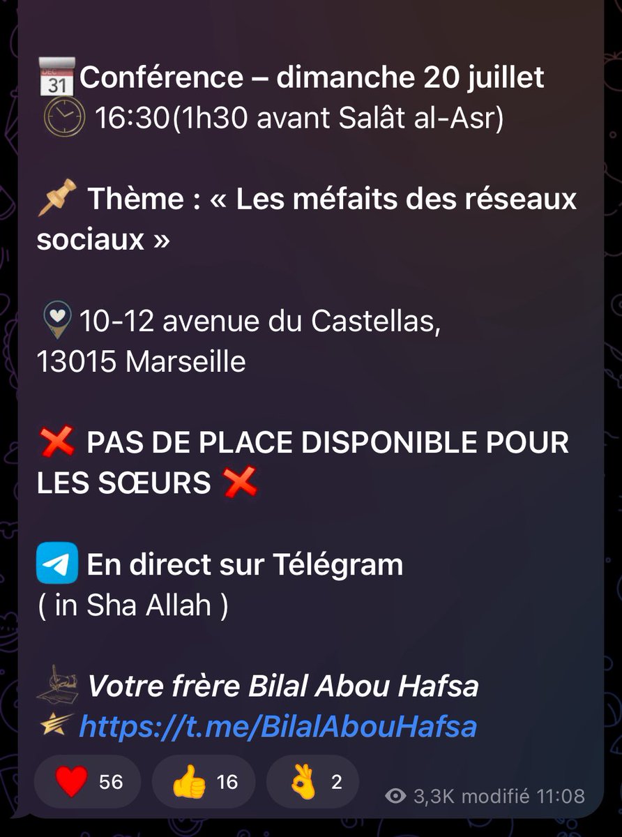 os_n213's tweet image. السلام عليكم ورحمة الله وبركاته
N’hésitez à y aller et à partager autour de vous