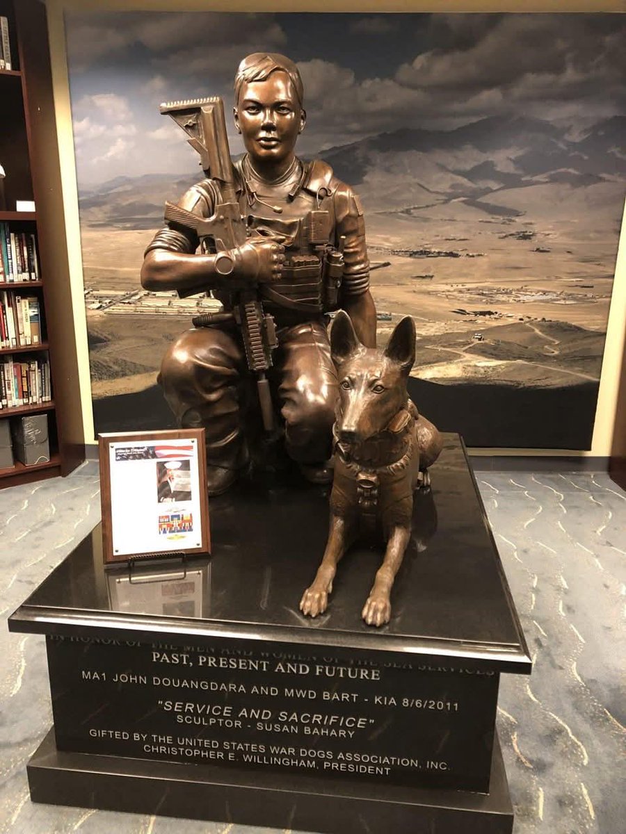 Mcoorah's tweet image. DEVGRU (Seal Team 6) dog handler John Douangdara and his Combat Assault Dog, Bart.
Born December 29, 1984, in Sioux City, Iowa, Douangdara enlisted in the U.S. Navy in 2002 and served with distinction around the world—from Iraq to Italy—before joining Naval Special Warfare…