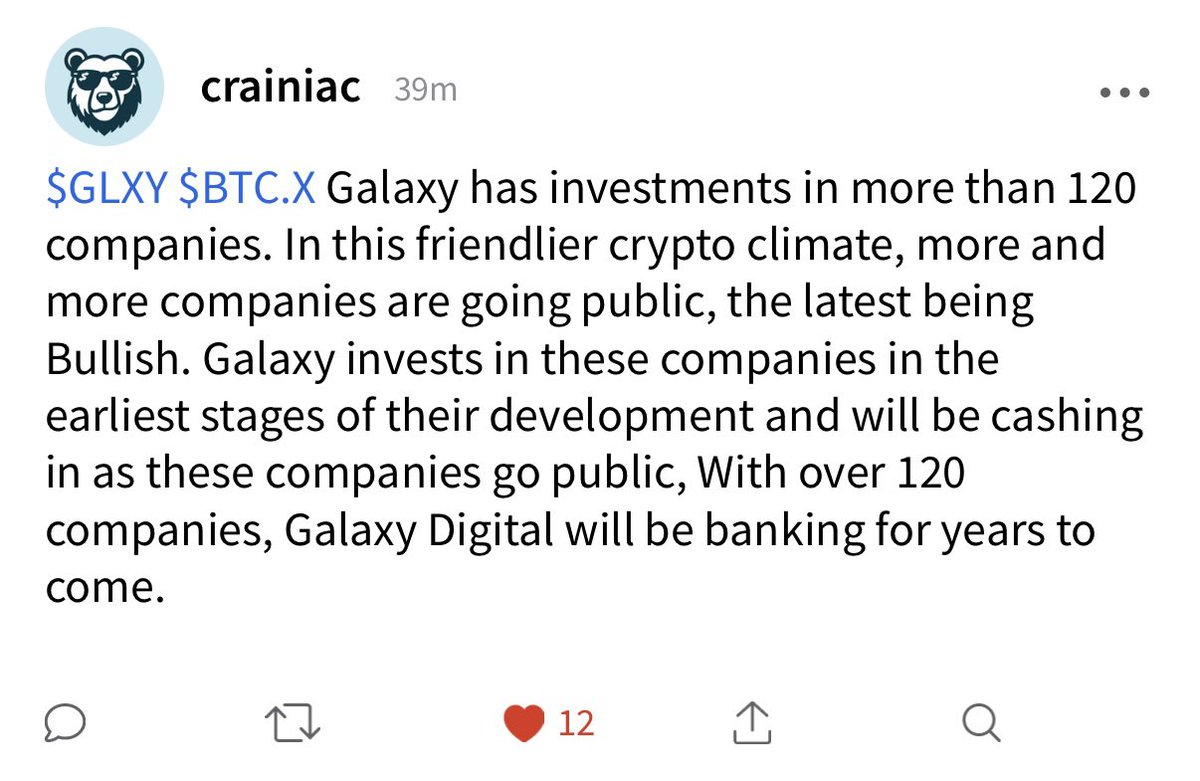 There is not better way to bet on the entire crypto industry than by holding $GLXY
