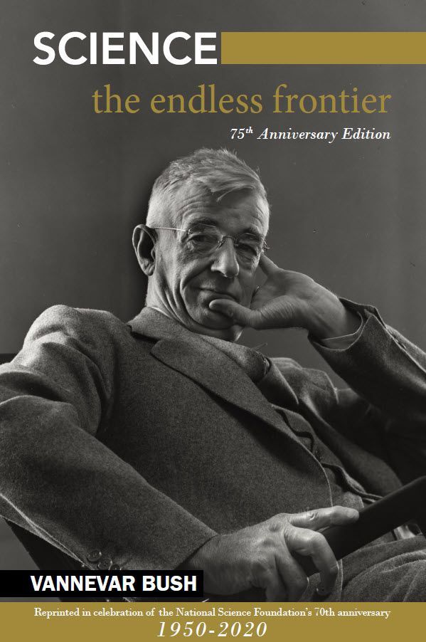 BayhDole's tweet image. Eighty years ago, Vannevar Bush made the case for greater government funding for basic research in his report, "Science: The Endless Frontier."
Watch our webinar discussing if his ideas hold true today, and what that could mean for U.S. taxpayers: buff.ly/GH8HvIS