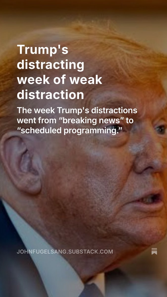 JohnFugelsang's tweet image. This week, Combover Caligula boldly lied to *everybody* about deporting Rosie, firing the Fed Chair & changing Coca-Cola.
And yet *nobody* forgot about the Epstein files.
Pls read & subscribe
johnfugelsang.substack.com/p/trumps-distr…