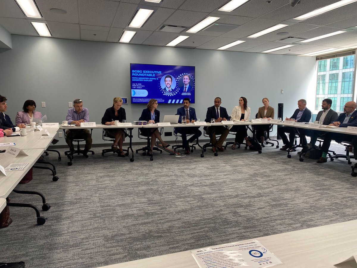 MSidhuLiberal's tweet image. Energy isn’t just about powering our homes — it powers our economy, our trade, and our future.
Great to join the @BizCouncilBC for a roundtable on how we work together across sectors to position Canada as a global leader in energy innovation and exports.