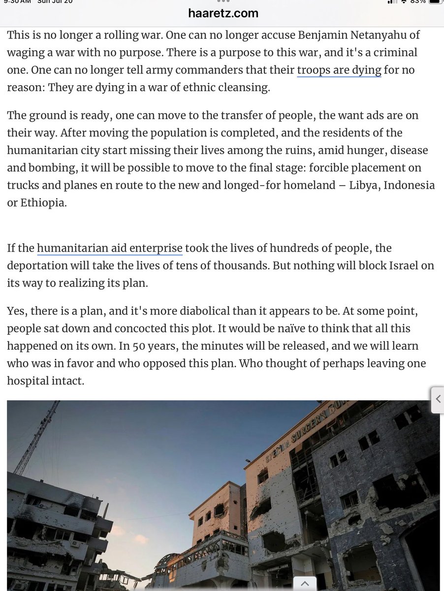 KBAndersen's tweet image. In Haaretz, @gideonle on Israel’s “far-reaching plan” for forced relocation of Palestinians out of Gaza. Powerful lede by this Israeli son of survivors about the Israeli son of a survivor in D.C. last week seeking U.S. help for the mass deportation. To Ethiopia, Indonesia, Libya.