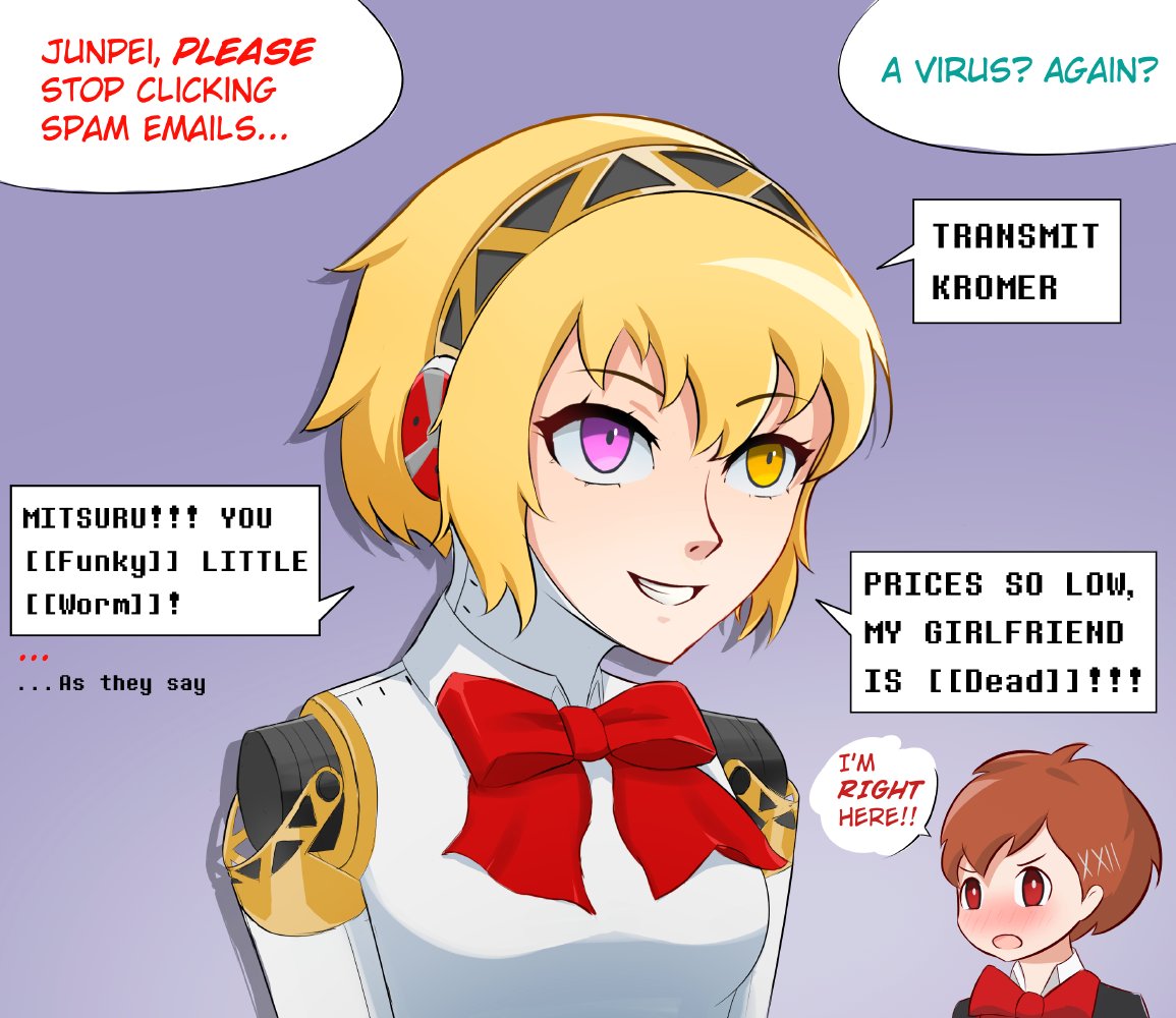 WeeviTori's tweet image. Aigis has a security malfunction