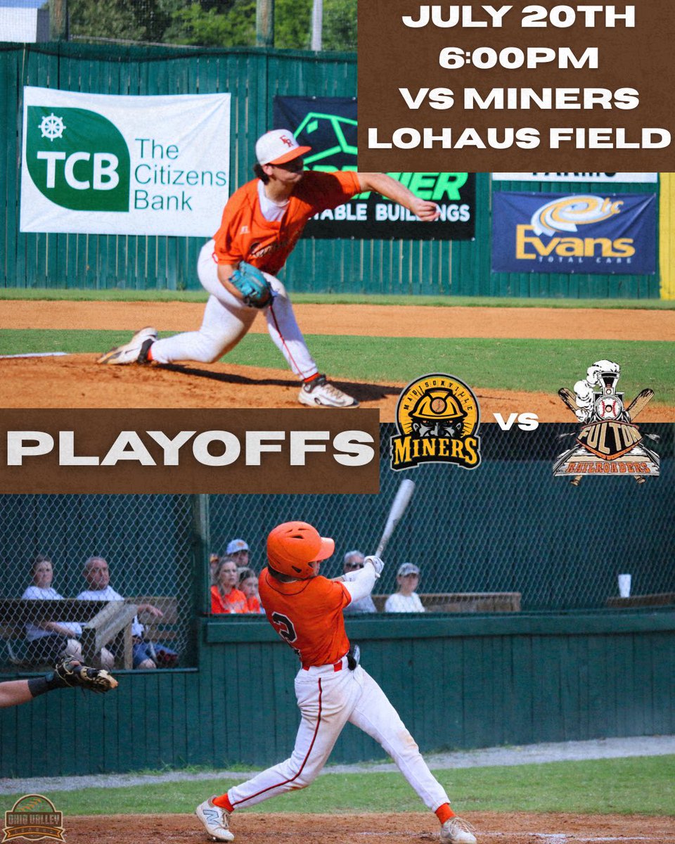 GAMEDAY.🏠

Playoffs begin today, at Lohaus Field! Be sure to show out tonight and support your Railroaders🚂