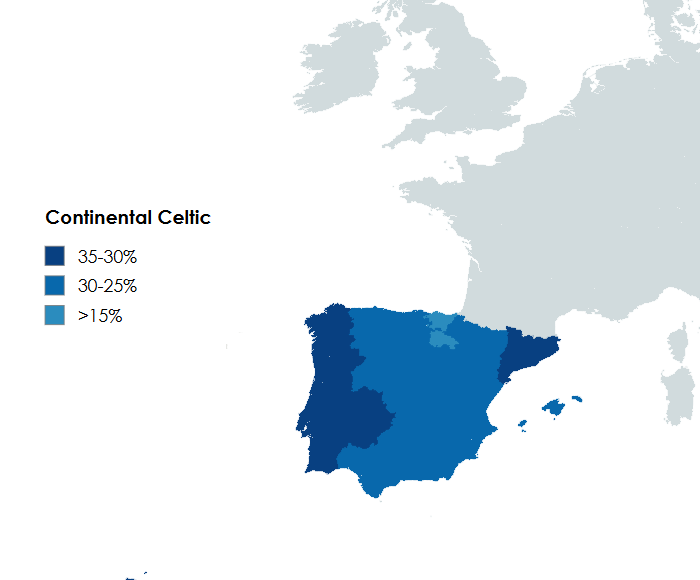 CisalpinePride's tweet image. G25 Iron Age admixture map of modern Iberians.