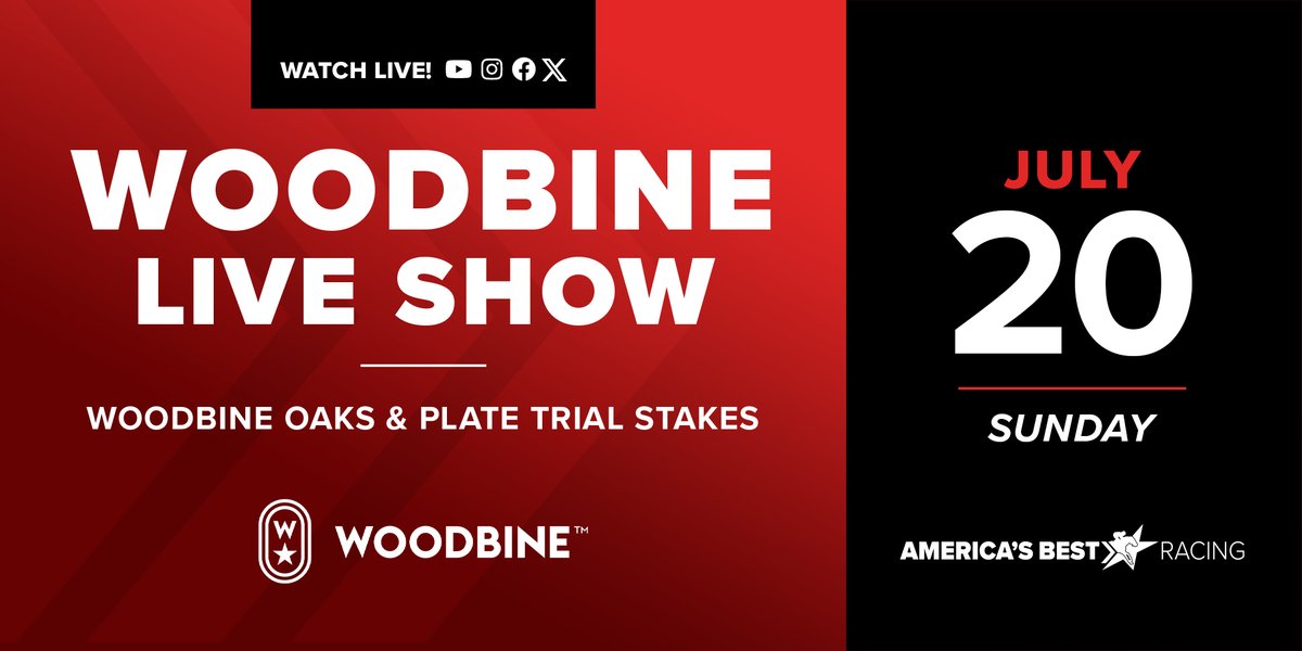 ABRLive's tweet image. Join us LIVE at 4 PM ET for expert coverage of the Connaught Cup, @WoodbineTB Oaks and Plate Trial Stakes! 📹🇨🇦
Hosted by @alexa_zepp, @horsetickets, @SPNnation74, and @gofilly.
Tune in here: loom.ly/T0WL5_o