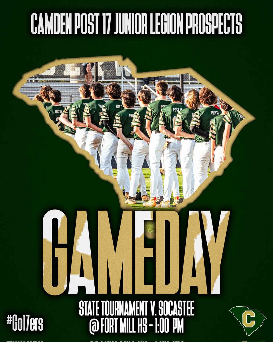 Prospects looking to bounce back today as we take on socastee post 178 in the SCALB AAA state tournament @ Fort Mill HS. #freecleanamdhard