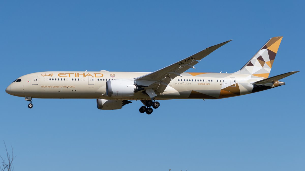 Emadipi_'s tweet photo. UAE Presidential flight Boeing 787-9 landing in LIRP as callsign "AUH05" https://t.co/j9ddnngWVW