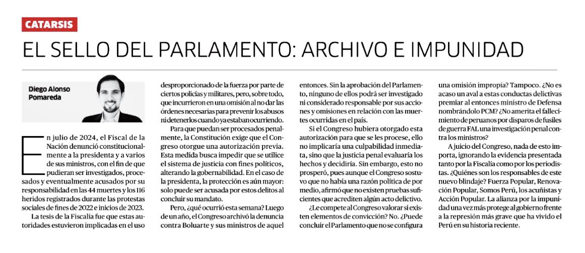 Al ARCHIVO🚨. El Congreso NIEGA proceso penal contra Boluarte y ministros por 44 muertes y 116 lesiones ¿La razón? "No hay pruebas suficientes" ¿Y los fusiles de guerra FAL, videos de disparos y promoción de ministros? Nada vale para la mayoría apañadora ¿Su sello? La impunidad👇