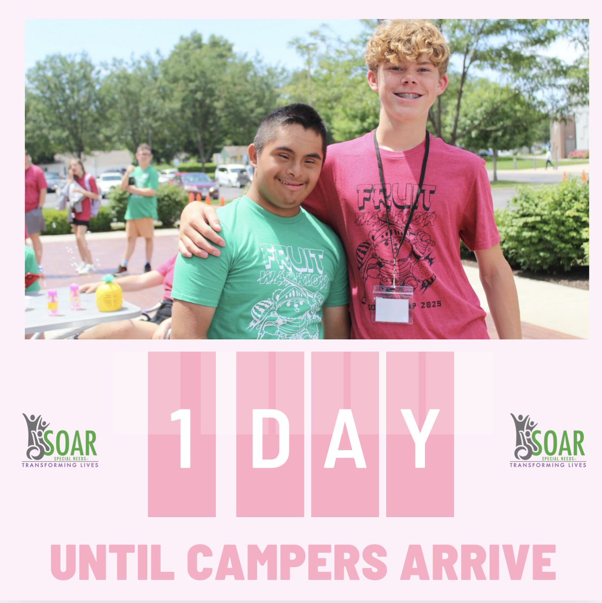 🌟 Tomorrow’s the day we’ve been counting down for! 🌟
We cannot wait to welcome all of our amazing Lenexa campers to SOAR Camp 2025: Fruit Warrior! 
We’re ready to cheer them down the green carpet, see all the smiles, and create unforgettable memories together.