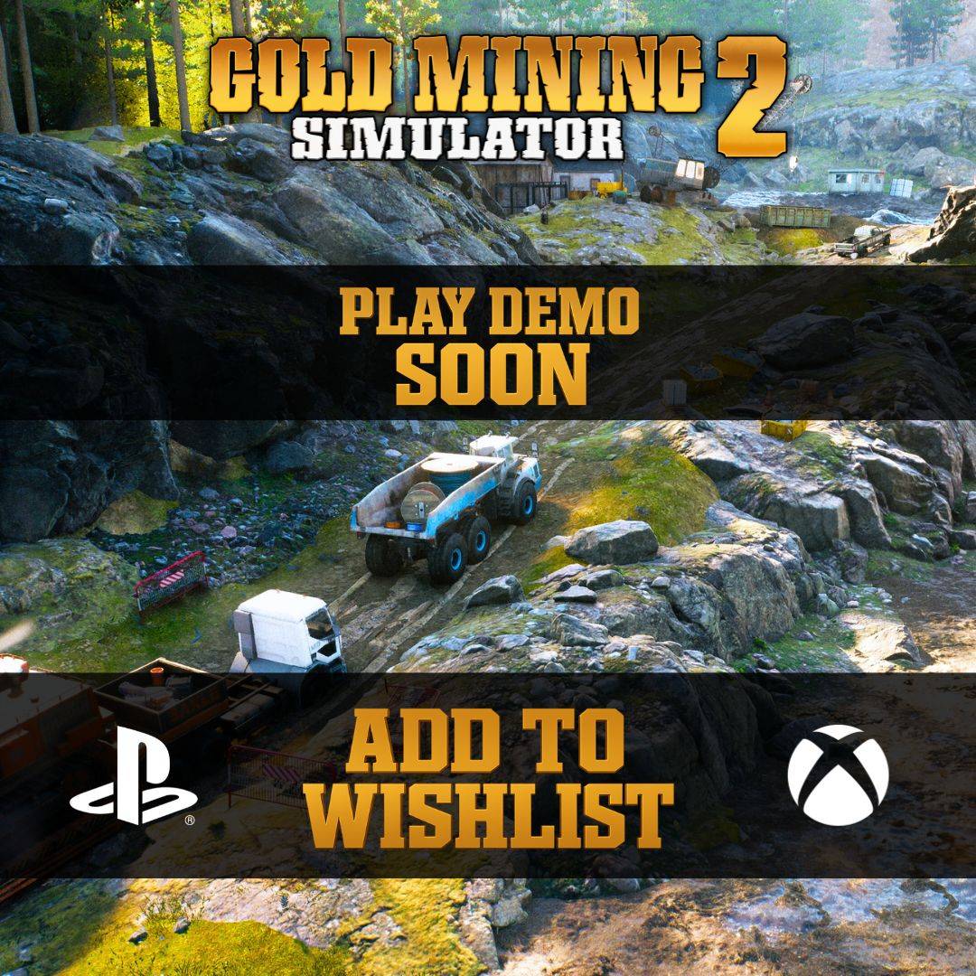 Gold Mining Simulator 2 is coming to consoles! 🎮⛏️ 

Wishlist both the game and the demo – the first dig is dropping soon!  New tools, better machines, and fresh ways to strike gold.

Don’t miss the drop. ⭐

#GoldMiningSimulator2 #Demo