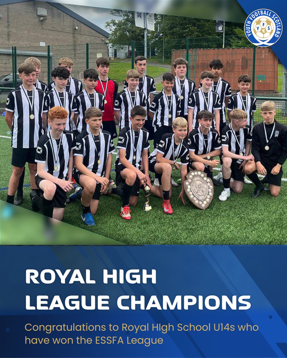 yfst's tweet image. 饾棖饾棝饾棓饾棤饾棧饾棞饾棦饾棥饾棪 馃弳
Congratulations to the Royal High School U14s, ESSFA winners 2025!
饾棗饾棤 饾槀饾榾 饾槅饾椉饾槀饾椏 饾棸饾椀饾棶饾椇饾椊饾椂饾椉饾椈饾榾 饾椊饾椉饾榾饾榿饾榾