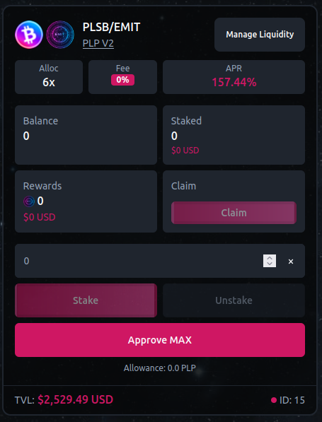 📡 EMISSION ADJUSTMENT ⬆️

🧑‍🌾Farm ➡️ PLSB/EMIT LP
➕Allocation Points ➡️ 6x

🛰️ APR ➡️ 157%

🔗 Farm ➡️ emit.farm/farms 📶
🔗 Headquarters ➡️ t.me/emitfarm 🏦

🔛 #PULSECHAIN $PLSB $EMIT