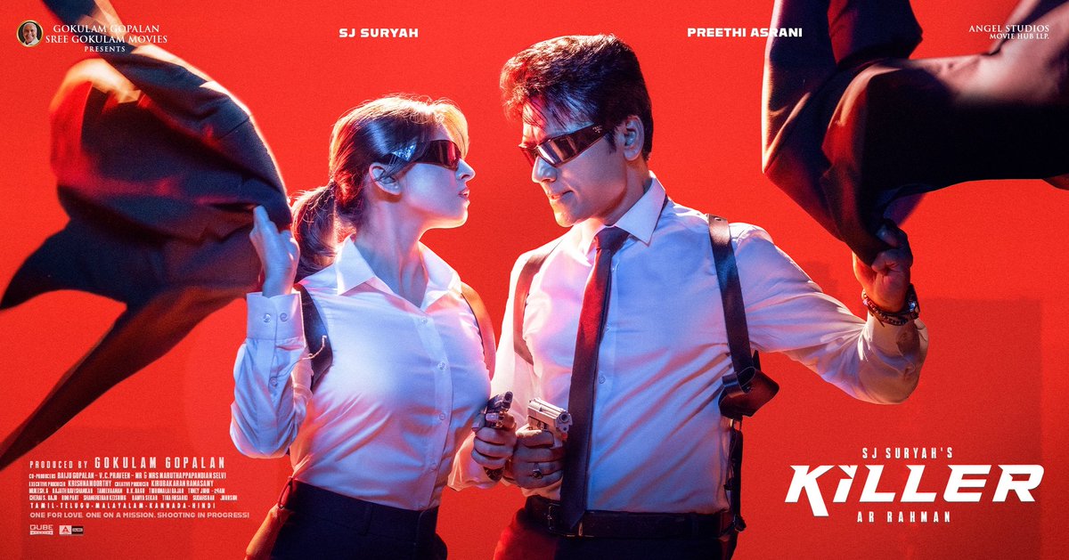 SreeGokulamMovies (@gokulammovies) on Twitter photo Overwhelmed with the great response for the #KillerFirstLook out of joy sharing the bonus look of #KillerTheMovie
<a href="/iam_SJSuryah/">S J Suryah</a>
<a href="/arrahman/">A.R.Rahman</a>
<a href="/GokulamGopalan/">Gokulam Gopalan</a>
#BaijuGopalan #VCPraveen
#Krishnamoorthy
<a href="/Kirubakaran_AKR/">Kirubakaran Ramasamy</a>
<a href="/PreethiOffl/">Preethi Asrani</a>
<a href="/GokulamMovies/">SreeGokulamMovies</a>
<a href="/mukesh_DOP/">mukesh_DOP</a>
<a href="/tuneyjohn/">Tuney John</a>
#NaguArts Overwhelmed with the great response for the #KillerFirstLook out of joy sharing the bonus look of #KillerTheMovie
<a href="/iam_SJSuryah/">S J Suryah</a>
<a href="/arrahman/">A.R.Rahman</a>
<a href="/GokulamGopalan/">Gokulam Gopalan</a>
#BaijuGopalan #VCPraveen
#Krishnamoorthy
<a href="/Kirubakaran_AKR/">Kirubakaran Ramasamy</a>
<a href="/PreethiOffl/">Preethi Asrani</a>
<a href="/GokulamMovies/">SreeGokulamMovies</a>
<a href="/mukesh_DOP/">mukesh_DOP</a>
<a href="/tuneyjohn/">Tuney John</a>
#NaguArts