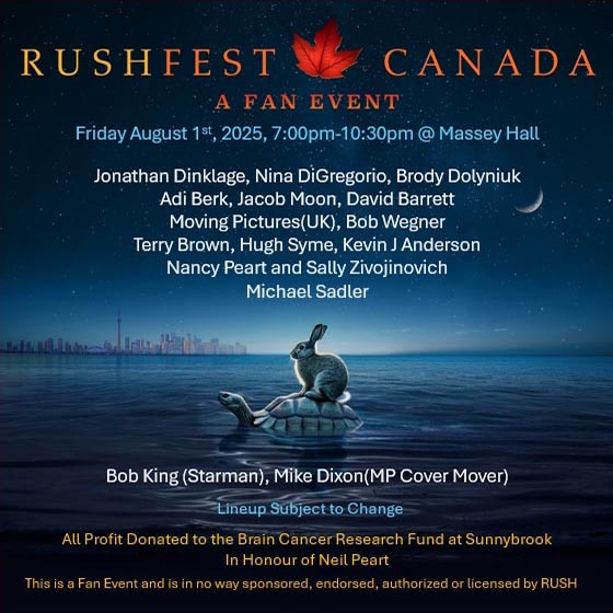Tickets are still available for two great <a href="/rushtheband/">Rush</a>  Fan Events taking place in Toronto this August.  

Details: news.cygnus-x1.net/2025/07/rush-f…