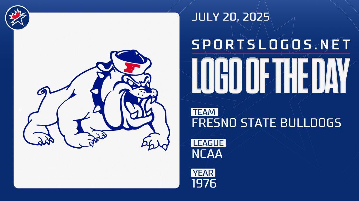#LogoOfTheDay: Fresno State Bulldogs Primary (NCAA) circa 1976. See it on the site here: sportslogos.net/logos/view/681…