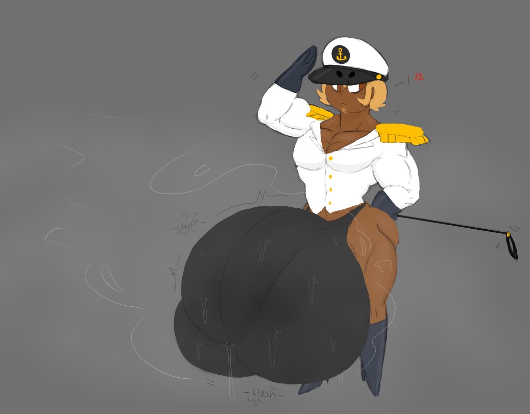 [Alt] Captain kiwi but in a uniform more in line with his crew because I have no self control
#nsfwart