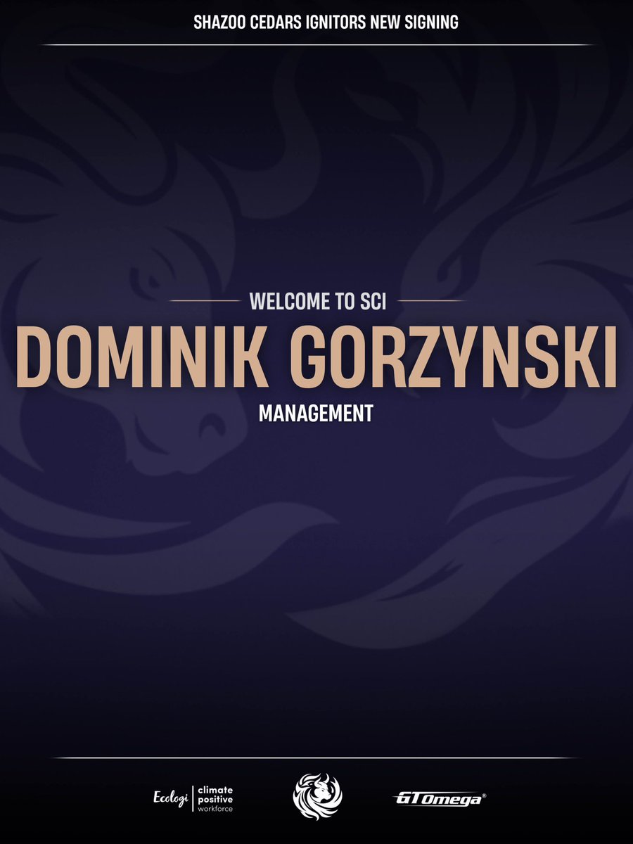 𝗡𝗘𝗪 𝗦𝗜𝗚𝗡𝗜𝗡𝗚 | <a href="/DomGorzynski/">Dominik Górzyński</a> 

Dom will join the team as part-time console manager and part-time engineer👨‍💻