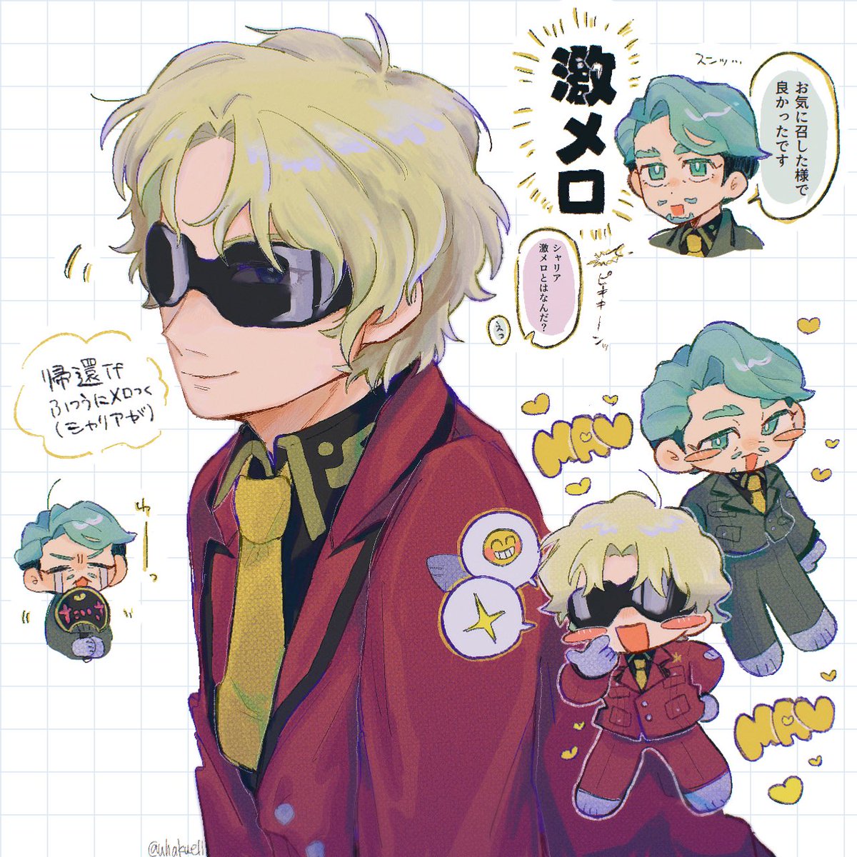 uhakue11's tweet image. 帰還if良いよね〜！のシャアシャリ🟥🟩