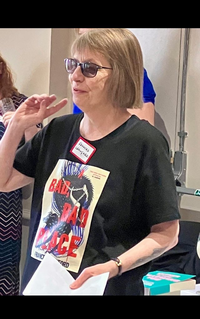 Frances Crawford (@franapunk999) on Twitter photo #TheakstonsCrime weather-wise was glad of spare T-shirts!Thanks everyone for helping me through first event, especially <a href="/BeckyShort1/">Becky Short</a> <a href="/CottonFinn/">Finn Cotton</a> <a href="/mariwriter/">Mari Hannah</a> <a href="/oliagent/">Oliver Munson</a> <a href="/orlandomurrin/">Orlando Murrin</a> <a href="/TransworldBooks/">Transworld Books</a> team and the lovelies who asked me to sign A Bad Bad Place ARCs. A class weekend! #TheakstonsCrime weather-wise was glad of spare T-shirts!Thanks everyone for helping me through first event, especially <a href="/BeckyShort1/">Becky Short</a> <a href="/CottonFinn/">Finn Cotton</a> <a href="/mariwriter/">Mari Hannah</a> <a href="/oliagent/">Oliver Munson</a> <a href="/orlandomurrin/">Orlando Murrin</a> <a href="/TransworldBooks/">Transworld Books</a> team and the lovelies who asked me to sign A Bad Bad Place ARCs. A class weekend!