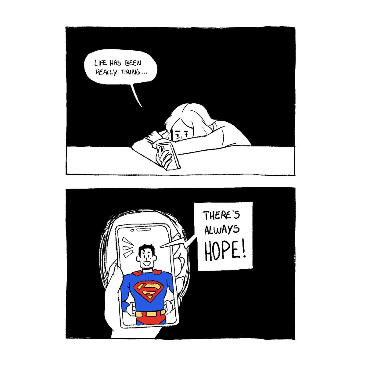 mjclaria's tweet image. it’s silly but i’ve been really emotional about superman these past few weeks #personalcomic #superman