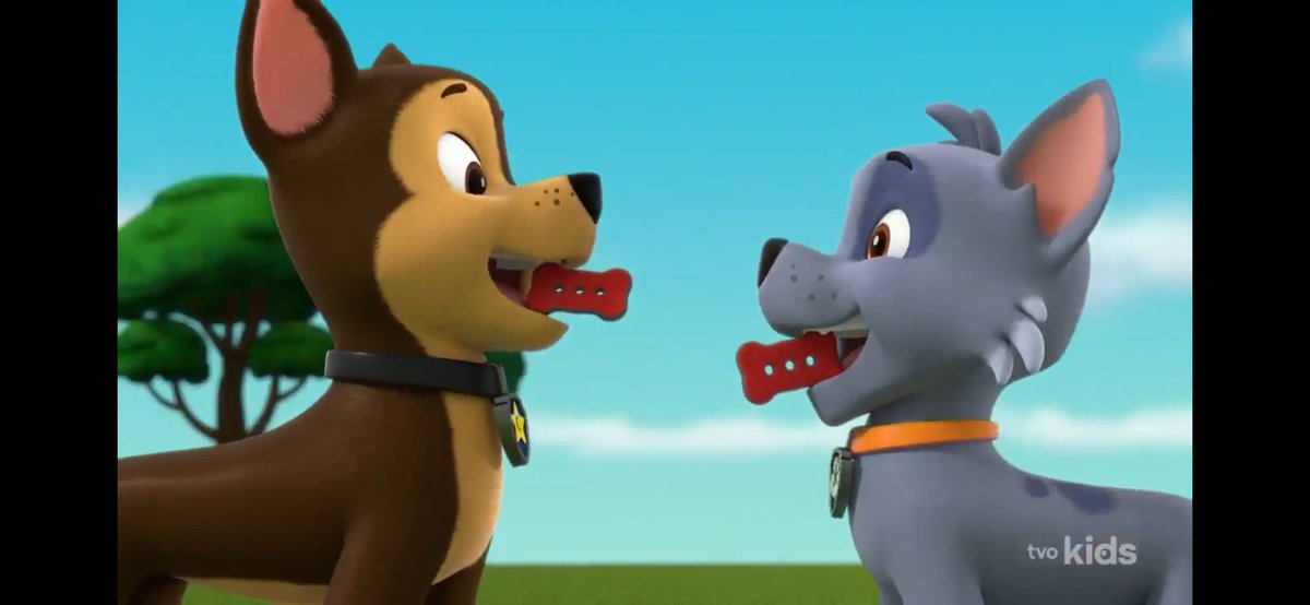 R_Project25's tweet image. &quot;The Red Treat&quot;

According to the Vote results, Chocky Fanart is the Winner! So here i give you a Lovely Fanart of Chase and Rocky sharing treat lol😏 remake from episode &quot;Pups help Mayor Humdinger out of a Jam&quot;

#PawPatrol #Chase #Rocky #nickjr #fanart #furry #Nickelodeon #Feral
