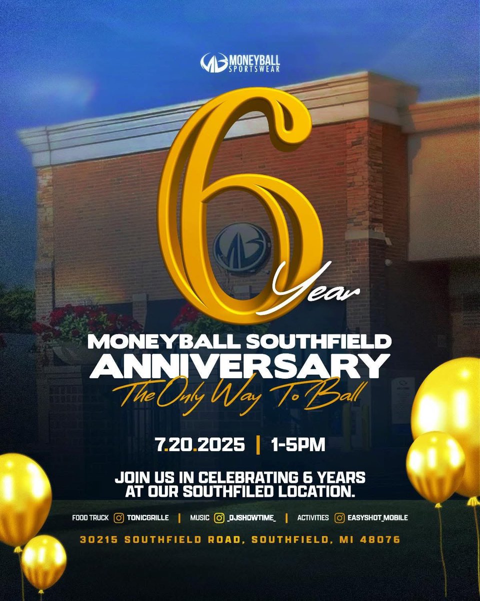iamMoneyball's tweet image. Today • Moneyball Southfield Store • 1pm-5pm
Sales • New Drops • DJ • Giveaways • Food • Games • And more!
#TheOnlyWayToBall