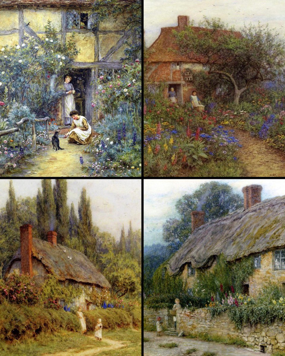 TitaniasRealm's tweet image. The summer cottages of Victorian painter Helen Allingham (1848-1926)