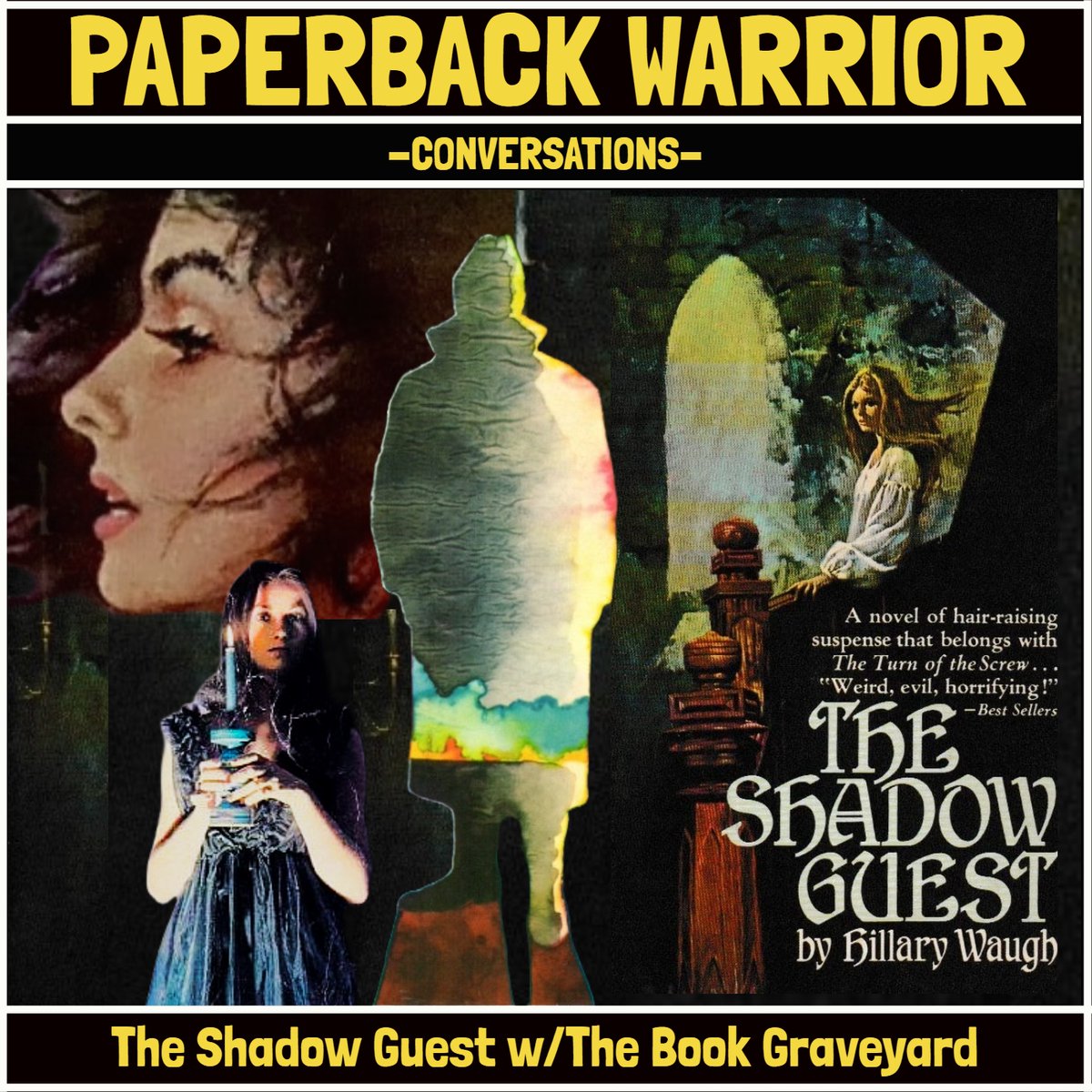 PaprbackWarrior's tweet image. New Episode: Eric was invited by Nick from @bookgraveyard77 to review the 1971 gothic paperback THE SHADOW GUEST. They also explore the gothic paperback scene of the 1960s–80s, focusing on its mix of supernatural and mystery elements. The discussion is available as a podcast…