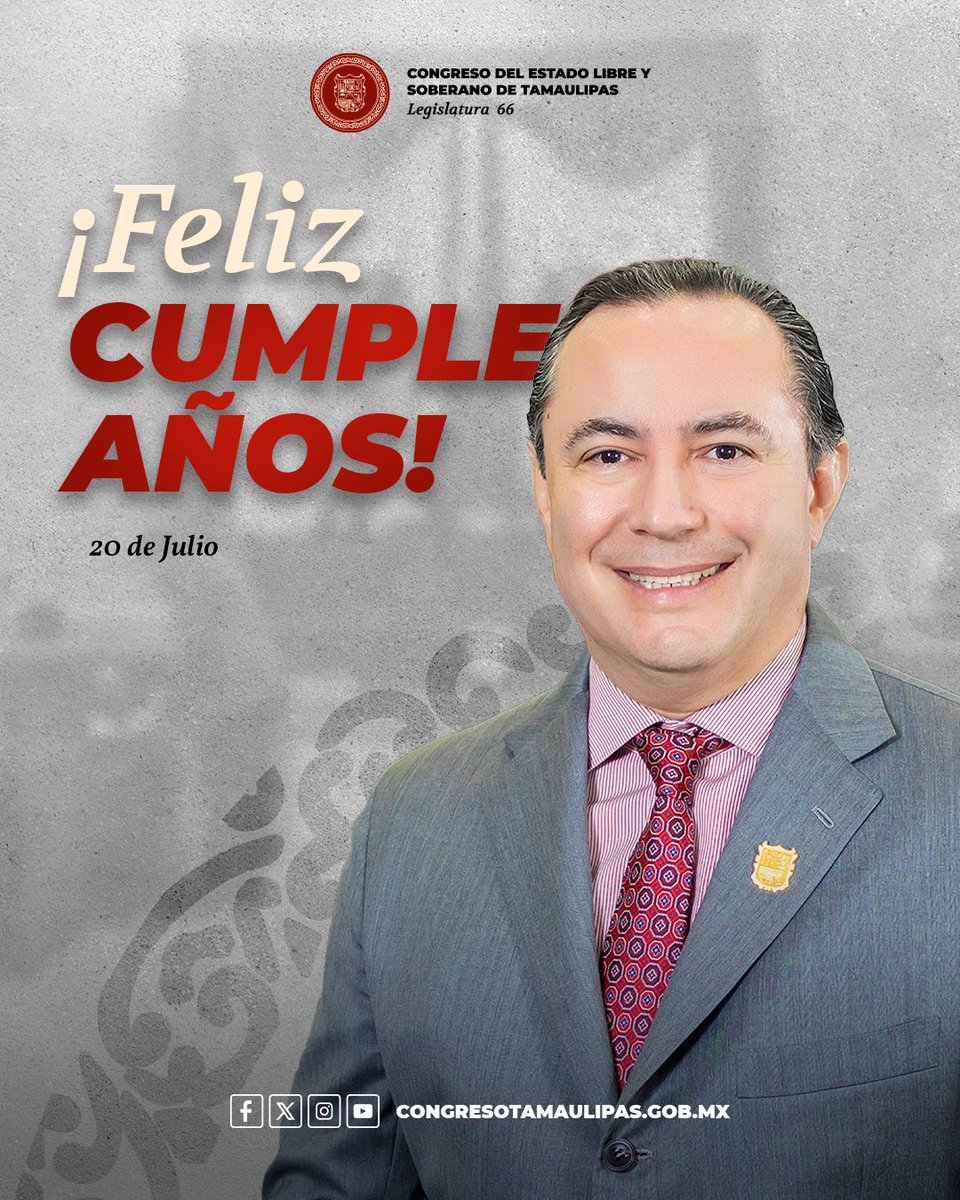 Congreso Tamaulipas (@congresotams) on Twitter photo 🎂🎊🎉
¡Muchas felicidades!
Diputado <a href="/SergioOjedaMX/">Sergio Cheko Ojeda</a>
Este Poder Legislativo le desea un #felizcumpleaños
🥳🎂🎉
#CongresoTamaulipas
#Legislatura66 🏛️ 🎂🎊🎉
¡Muchas felicidades!
Diputado <a href="/SergioOjedaMX/">Sergio Cheko Ojeda</a>
Este Poder Legislativo le desea un #felizcumpleaños
🥳🎂🎉
#CongresoTamaulipas
#Legislatura66 🏛️