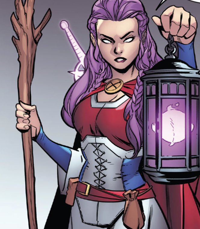 MentalMonarch's tweet image. “Dedicated to the study of psionic sorcery rather than the blade, her focused totality turned inward...Elspeth’s psychic powers are extremely honed.”
Earth-13059, Elspeth Braddock, Captain Britain