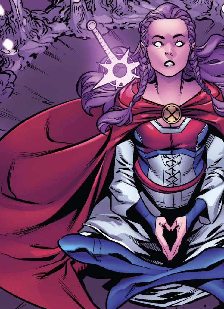 MentalMonarch's tweet image. “Dedicated to the study of psionic sorcery rather than the blade, her focused totality turned inward...Elspeth’s psychic powers are extremely honed.”
Earth-13059, Elspeth Braddock, Captain Britain