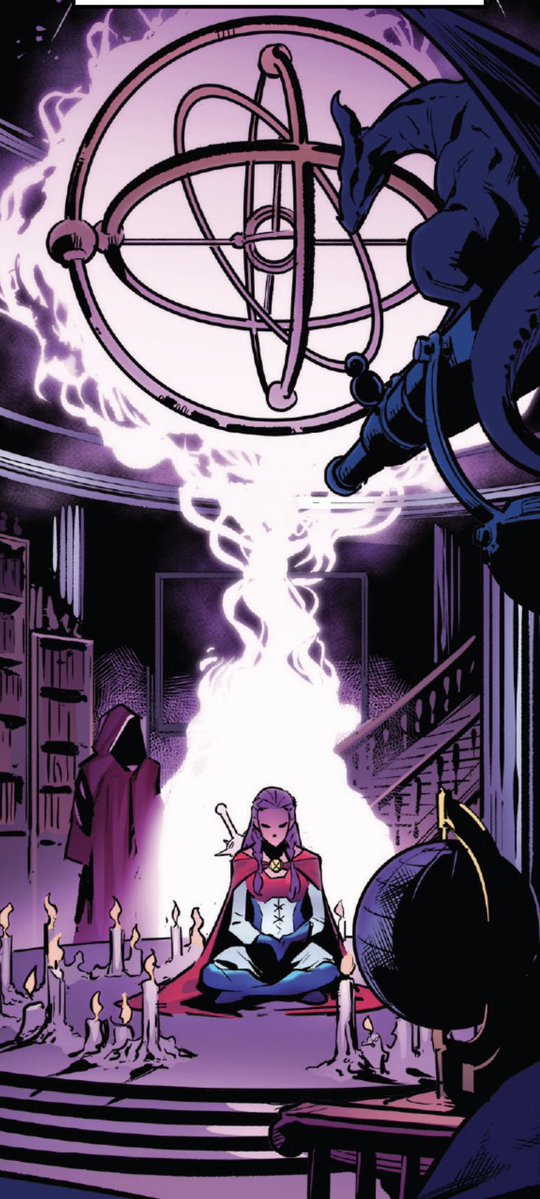 MentalMonarch's tweet image. “Dedicated to the study of psionic sorcery rather than the blade, her focused totality turned inward...Elspeth’s psychic powers are extremely honed.”
Earth-13059, Elspeth Braddock, Captain Britain