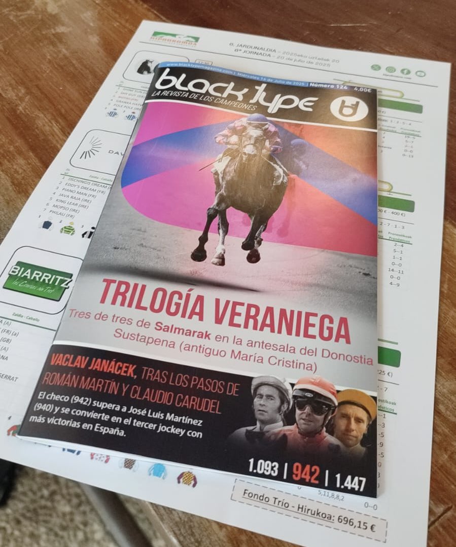 Black Type (@black_type_mag) on Twitter photo Minutos para que arranque una nueva jornada en <a href="/HipodromoSnSn/">Hipódromo de San Sebastián - Donostiako Hipodromoa</a>. Hoy, con las preparatorias de la Copa de Oro.
Get ready! A new day of racing is about to begin at <a href="/HipodromoSnSn/">Hipódromo de San Sebastián - Donostiako Hipodromoa</a>!
Today's lineup includes the highly anticipated trial races for the Gold Cup. You won't want to miss a Minutos para que arranque una nueva jornada en <a href="/HipodromoSnSn/">Hipódromo de San Sebastián - Donostiako Hipodromoa</a>. Hoy, con las preparatorias de la Copa de Oro.
Get ready! A new day of racing is about to begin at <a href="/HipodromoSnSn/">Hipódromo de San Sebastián - Donostiako Hipodromoa</a>!
Today's lineup includes the highly anticipated trial races for the Gold Cup. You won't want to miss a