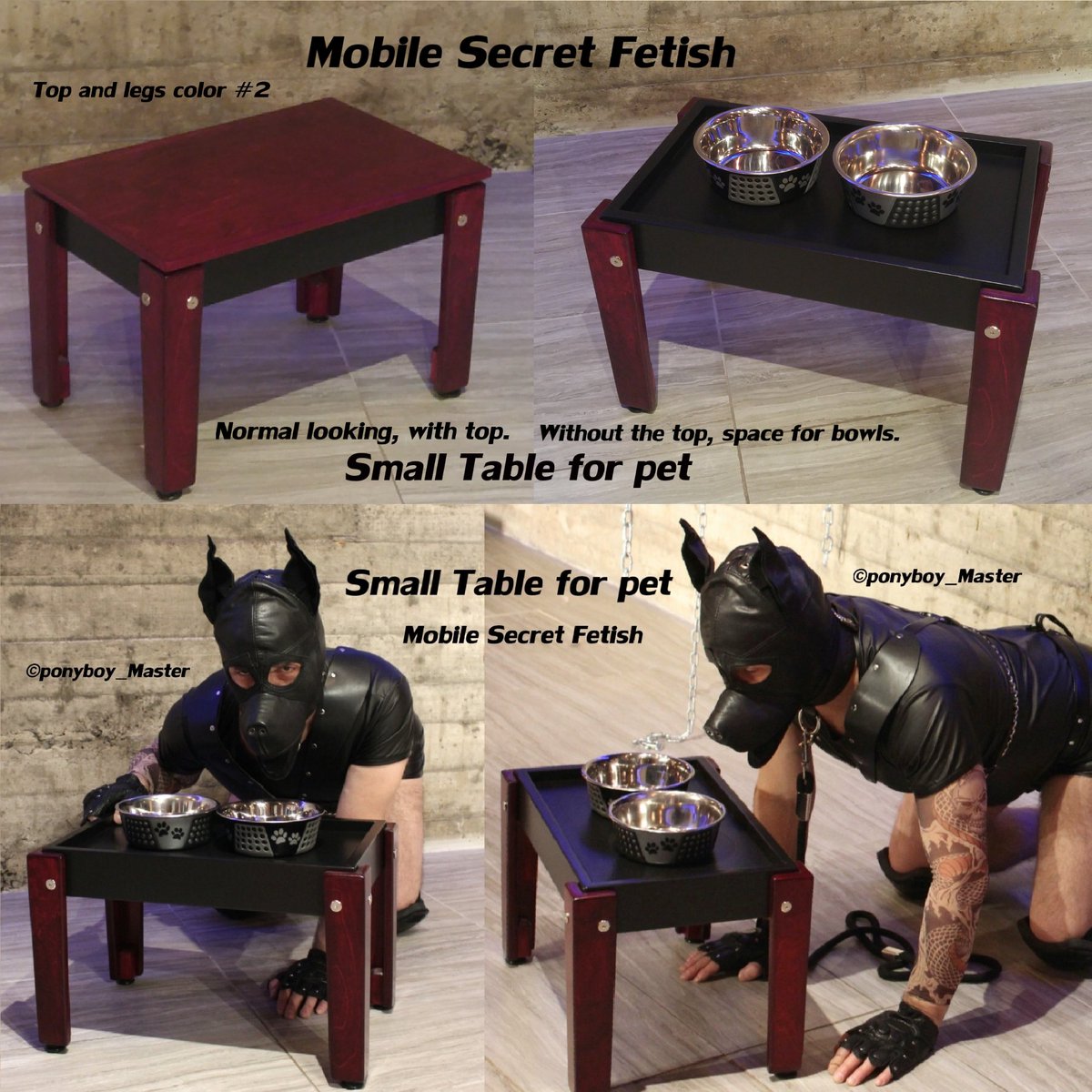 Mobile Secret Fetish (@mobilefetish) on Twitter photo 💥Small Table for Pet 💥
Sold with the top. Once the top is removed, this table becomes a space for bowls, for your pet.
-The finishing products use are solvent-free.
- 6 colors for the Top and legs
- For infos and Order, please DM <a href="/MobileFetish/">Mobile Secret Fetish</a>
- mobilesecretfetish@gmail. com 💥Small Table for Pet 💥
Sold with the top. Once the top is removed, this table becomes a space for bowls, for your pet.
-The finishing products use are solvent-free.
- 6 colors for the Top and legs
- For infos and Order, please DM <a href="/MobileFetish/">Mobile Secret Fetish</a>
- mobilesecretfetish@gmail. com