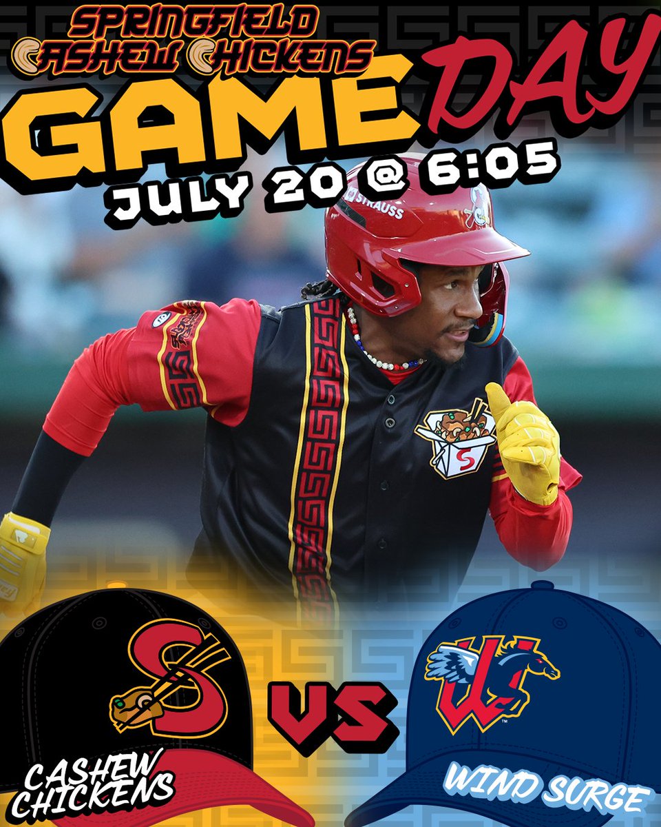 Sgf_Cardinals's tweet image. Free Cashew hats, free ice cream, Kids run the bases? Catch the Cashew Chickens tonight at Hammons Field!
🏟️: Hammons Field
🚪: 5:05 PM
⚾️: 6:05 PM
🎟️: tinyurl.com/SGFPromos
🎉: Leong's Asian Diner Cashew Chickens Cap Giveaway (2,000), Hiland Dairy Ice Cream Sunday, MOST 529…