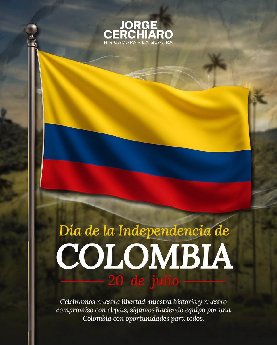 Celebramos nuestra libertad, nuestra historia y nuestro compromiso con el país, sigamos haciendo equipo por una Colombia con oportunidades para todos.