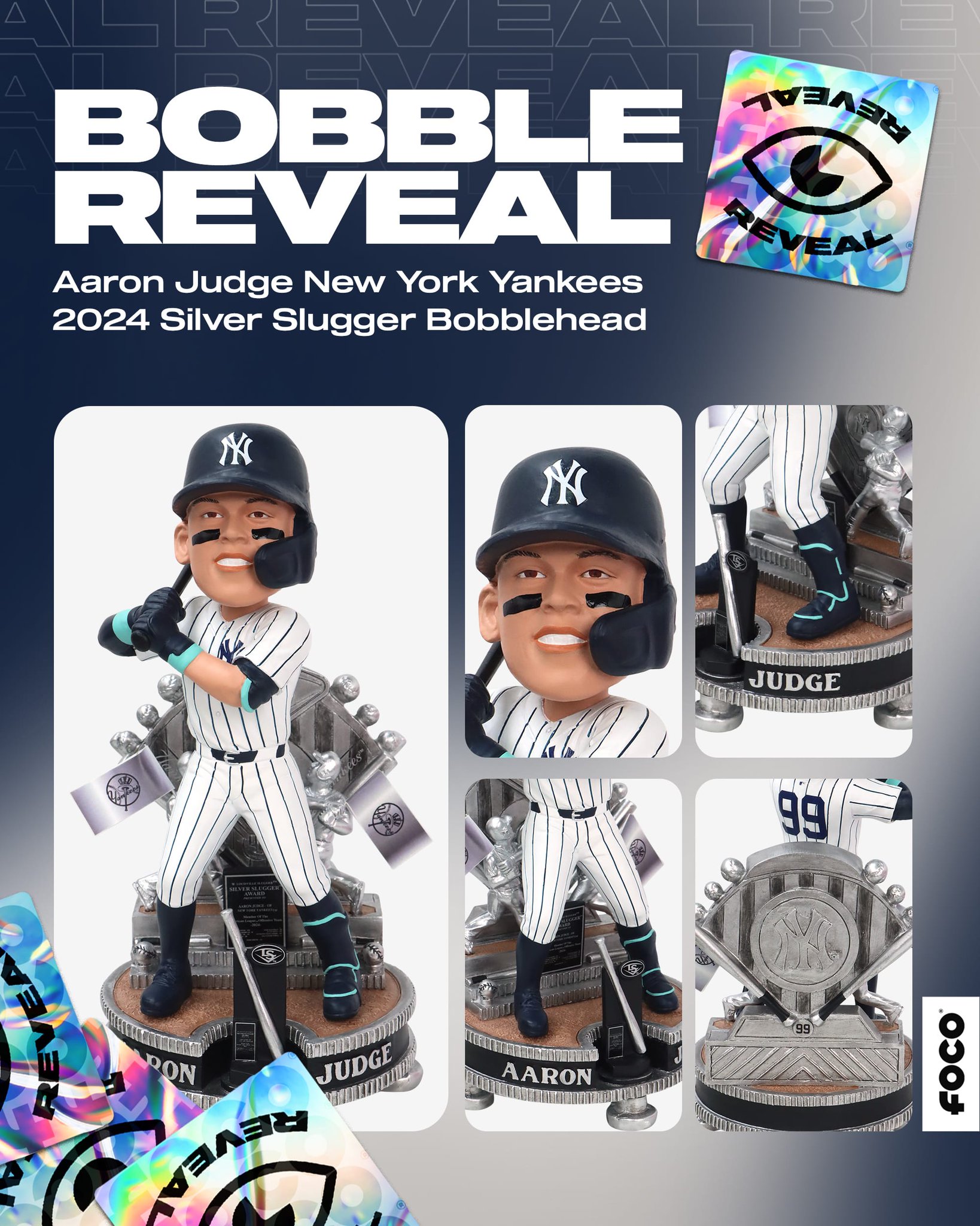 アーロンジャッジ　ボブルヘッド FOCO]世界124個限定 アーロン・ジャッジ ボブルヘッド シルバー