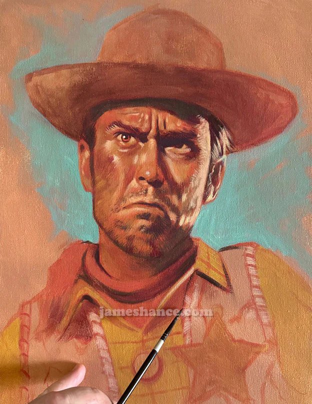 JimJeroo's tweet image. “The Man With No Pull String” 🤠 - Original painting up on jameshance.com today!
✨🎨(Gouache / Acrylic / Color Pencil on Canvas)