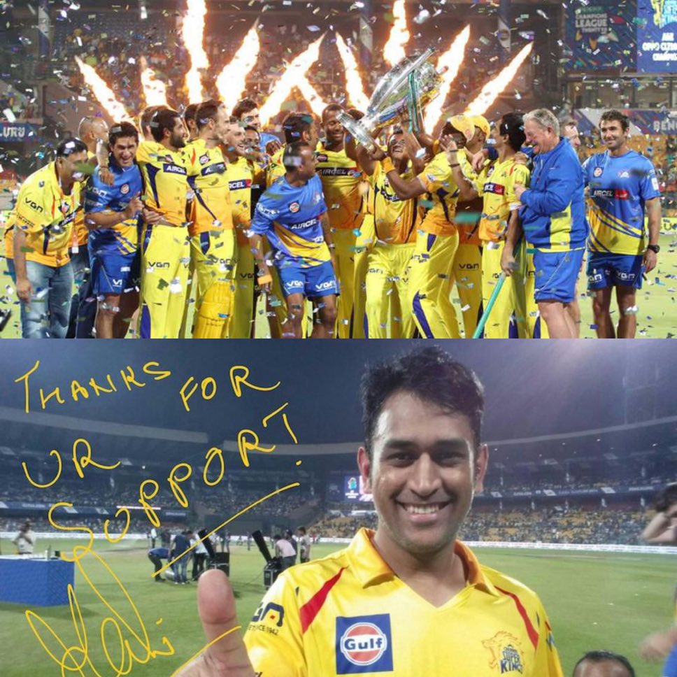 CSKFansArmy's tweet image. Defending Champions of Champions league 🏆💛