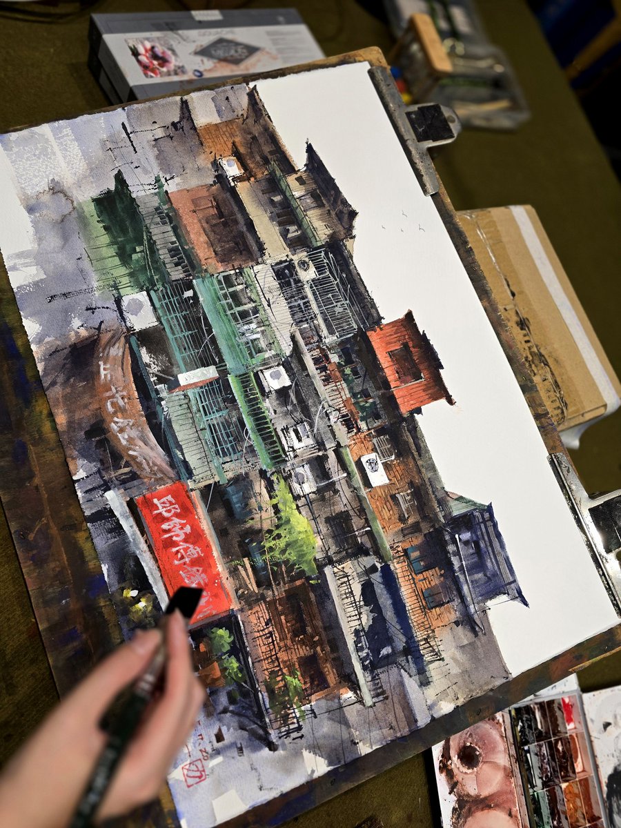 #南機場夜市 #NanjichangNightMarket 
#Watercolor #54cm39cm
