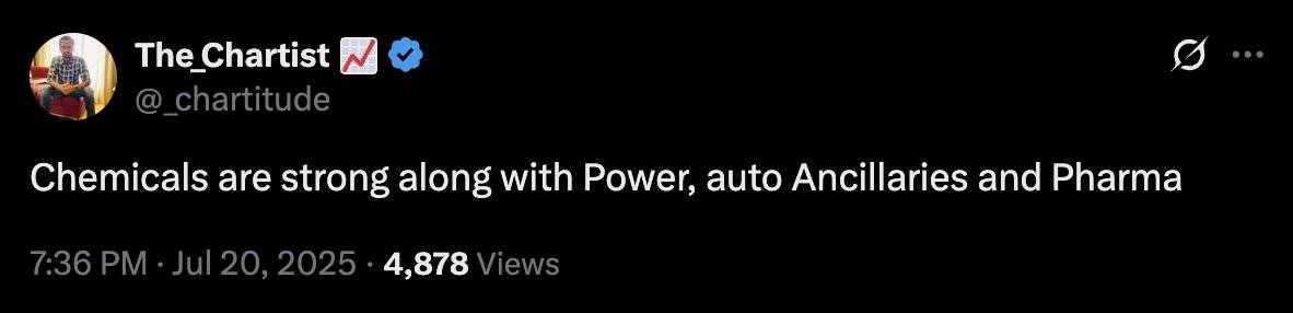 Manojeet_Das's tweet photo. 20 July, 2025
Feels like I allocated in the right sectors at the right time in this trading portfolio.
Agrochemicals - 52%
Auto Ancillaries - 33%
Power proxy - 15%
Let's see how things unfold 🤞
https://t.co/6qMPxCq2nT https://t.co/Mglja5hak3
