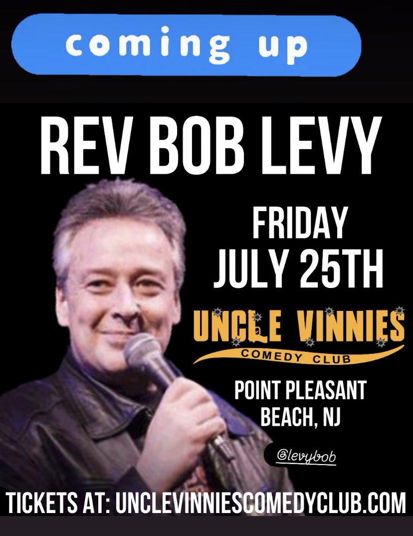 Sir Robert Levy 🎤 (@levy_sir) on Twitter photo Friday July 25th unclevinnies comedy club point pleasant NJ <a href="/levy_sir/">Sir Robert Levy 🎤</a> <a href="/LevylandShow/">Out of the Coffin</a> <a href="/UNCLEVINNIESCC/">Uncle Vinnie’s Comedy Club</a>
ci.ovationtix.com/35774/producti… Friday July 25th unclevinnies comedy club point pleasant NJ <a href="/levy_sir/">Sir Robert Levy 🎤</a> <a href="/LevylandShow/">Out of the Coffin</a> <a href="/UNCLEVINNIESCC/">Uncle Vinnie’s Comedy Club</a>
ci.ovationtix.com/35774/producti…