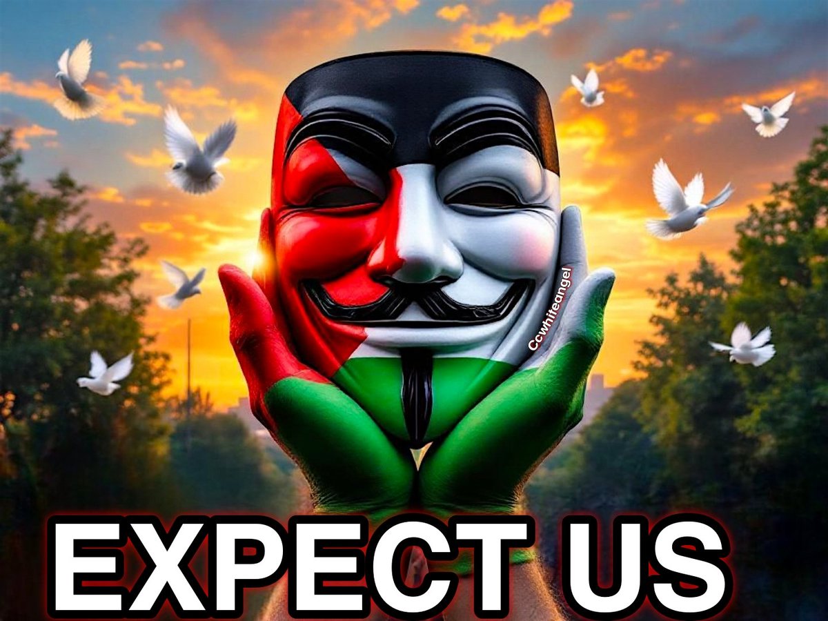 Ccwhiteangel's tweet image. #OpIsrael #OpIsrahell #UntilTheyCrush #PalestineAction #PalestineWillBeFree 
#ExpectUs ✌️ 🎩