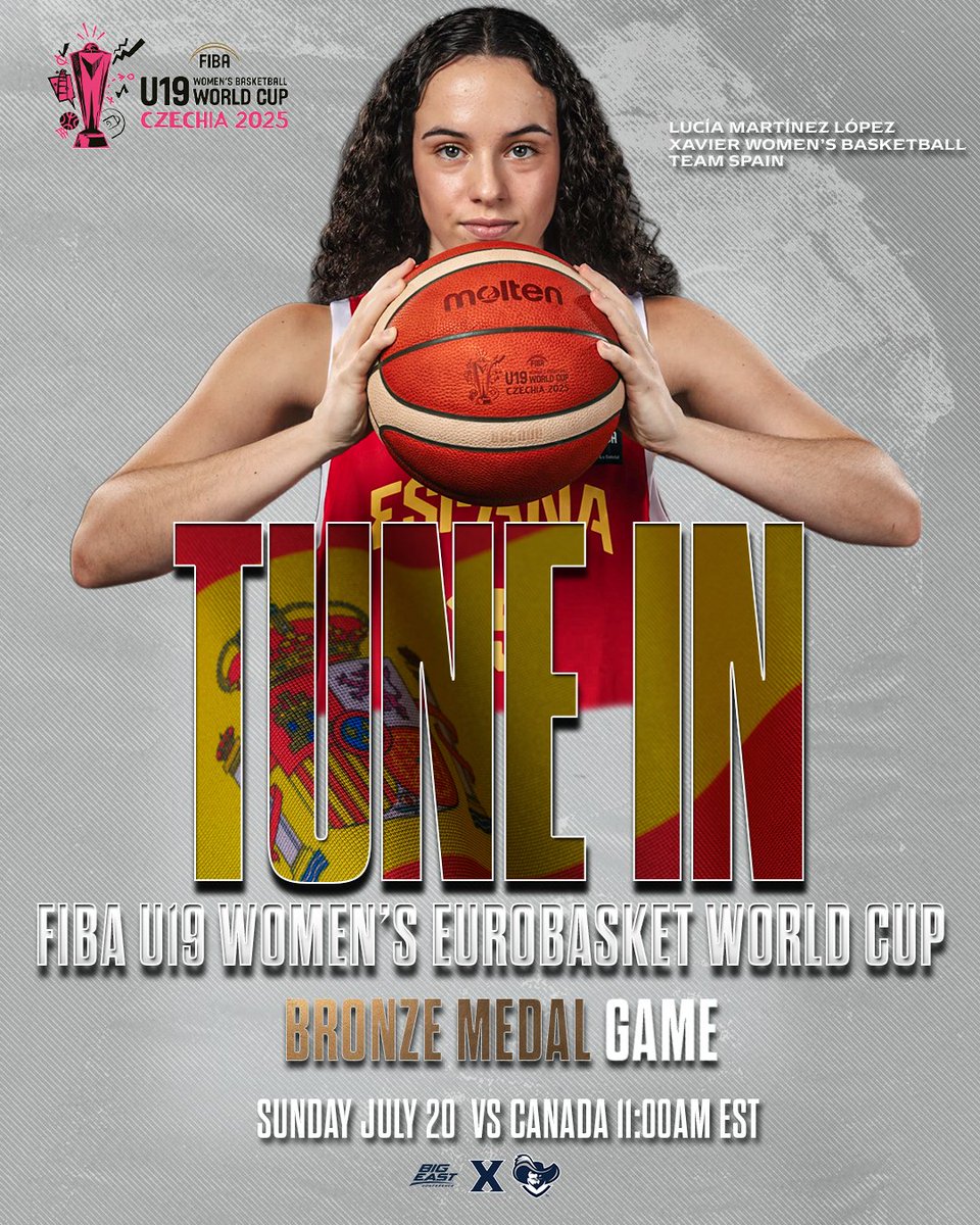 XavierWBB's tweet image. Watch Lucรญa Martรญnez Lรณpez compete at the FIBA U19 Womenโs EuroBasket World Cup ๐ฝ๐๐๐๐๐ ๐๐๐ฟ๐ผ๐ ๐๐ผ๐๐พ๐ today โ๏ธ
๐บ:bit.ly/4nYk8BH
#mindonMARCH | #LetsGoX