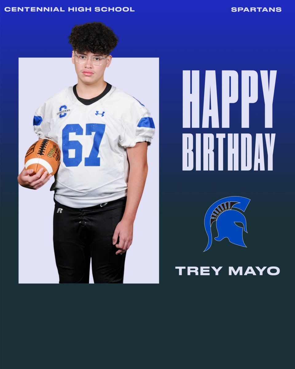 CHSSpartanFB's tweet image. Happy Birthday, Trey Mayo!
