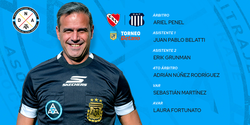ArbitrajeAFA's tweet image. 🏆 #TorneoBetano
🗓 Fecha 2
⚽ @Independiente - @CATalleresdecba
⏱ 21
🧑⚖️ Cuerpo arbitral 👇