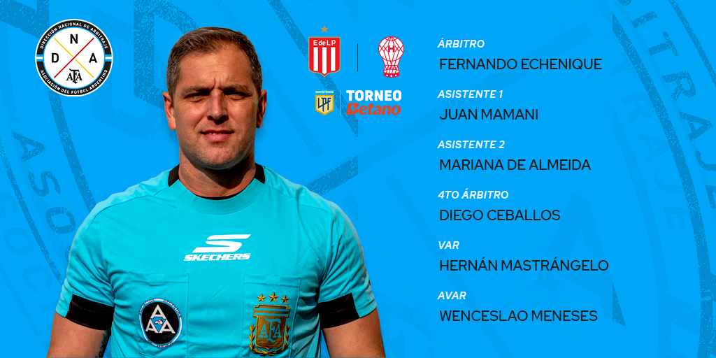 ArbitrajeAFA's tweet image. 🏆 #TorneoBetano
🗓 Fecha 2
⚽ Estudiantes (@EdelpOficial) - @CAHuracan
⏱ 19
🧑⚖️ Cuerpo arbitral 👇
