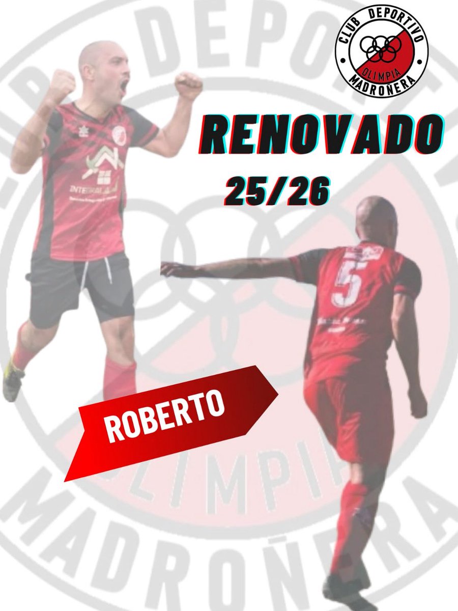 🔴 RENOVACIÓN 🔴

📣 𝗢𝗙𝗜𝗖𝗜𝗔𝗟 | Roberto, defensa. Renueva otra temporada más en el C.D.M Olimpia.

Te deseamos una gran temporada ⚽️💪

#aupaolimpia